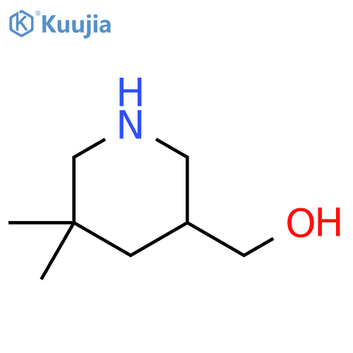 (5,5-dimethyl-3-piperidyl)methanol structure
