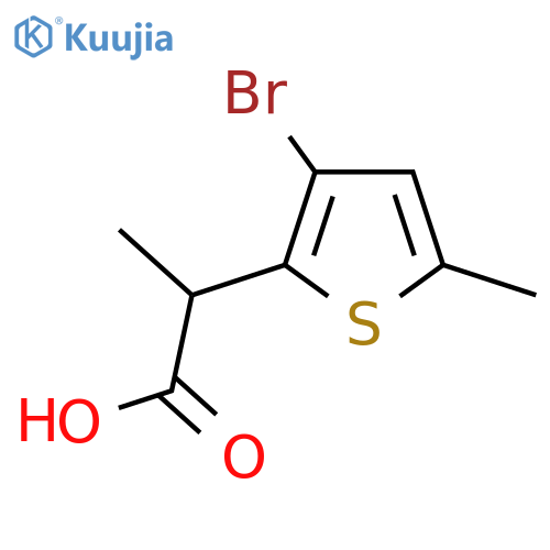 2-(3-bromo-5-methylthiophen-2-yl)propanoic acid structure