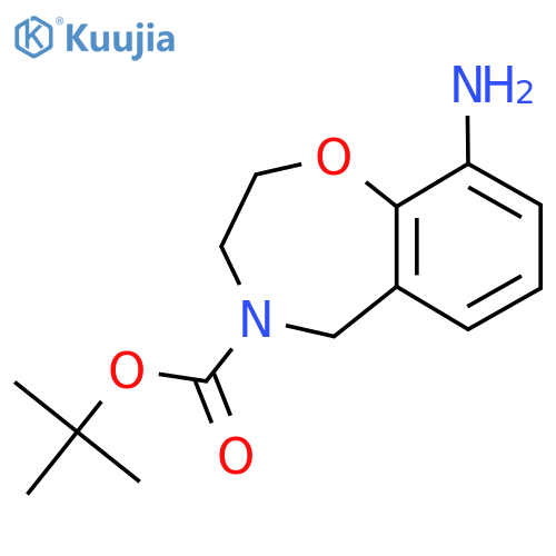 tert-Butyl 9-amino-2,3,4,5-tetrahydro-1,4-benzoxazepine-4-carboxylate structure