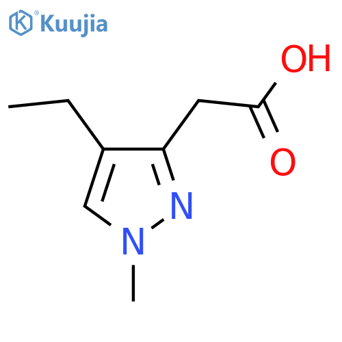 2-(4-ethyl-1-methyl-1H-pyrazol-3-yl)acetic acid structure