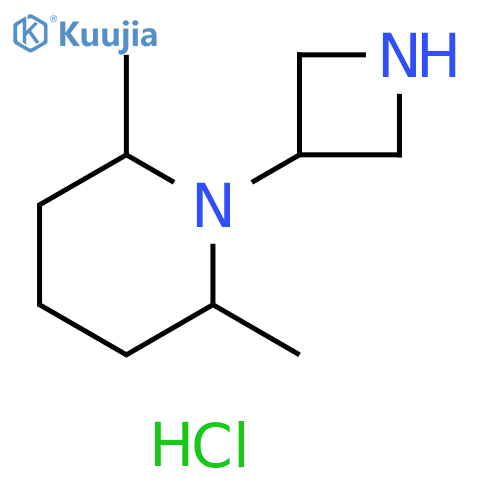 1-(azetidin-3-yl)-2,6-dimethyl-piperidine;dihydrochloride structure