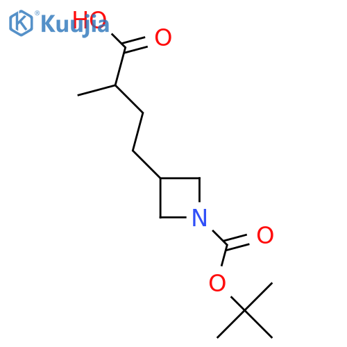4-{1-(tert-butoxy)carbonylazetidin-3-yl}-2-methylbutanoic acid structure
