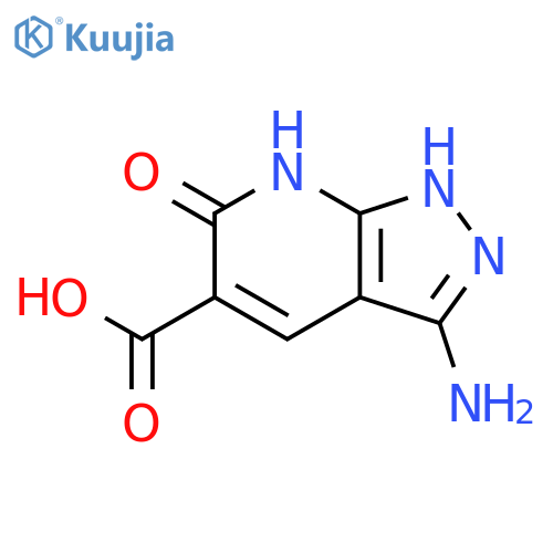 3-amino-6-oxo-1H,6H,7H-pyrazolo3,4-bpyridine-5-carboxylic acid structure