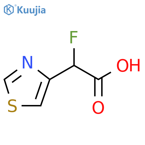 2-fluoro-2-(1,3-thiazol-4-yl)acetic acid structure