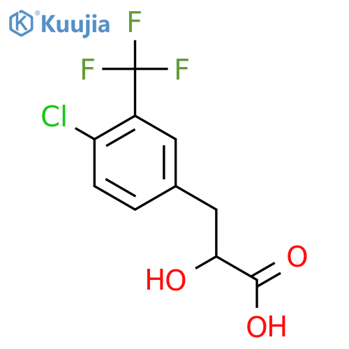 3-4-chloro-3-(trifluoromethyl)phenyl-2-hydroxypropanoic acid structure