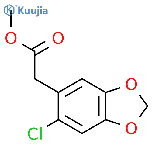 Methyl 2-(6-chloro-1,3-dioxaindan-5-yl)acetate structure