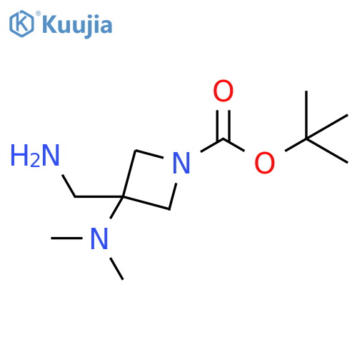 tert-butyl 3-(aminomethyl)-3-(dimethylamino)azetidine-1-carboxylate structure