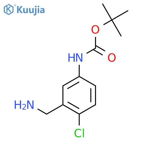 tert-butyl N-3-(aminomethyl)-4-chlorophenylcarbamate structure