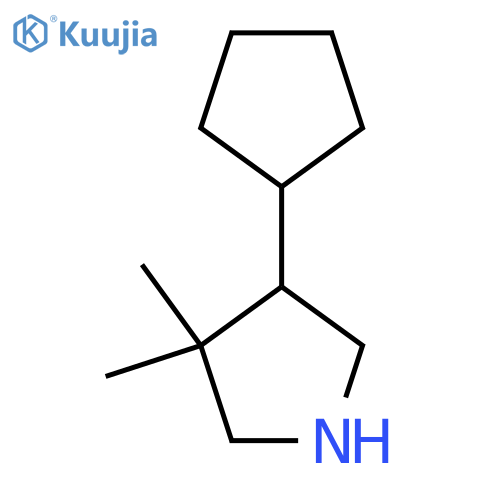 4-Cyclopentyl-3,3-dimethylpyrrolidine structure