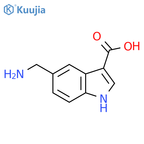 5-(aminomethyl)-1H-indole-3-carboxylic acid structure