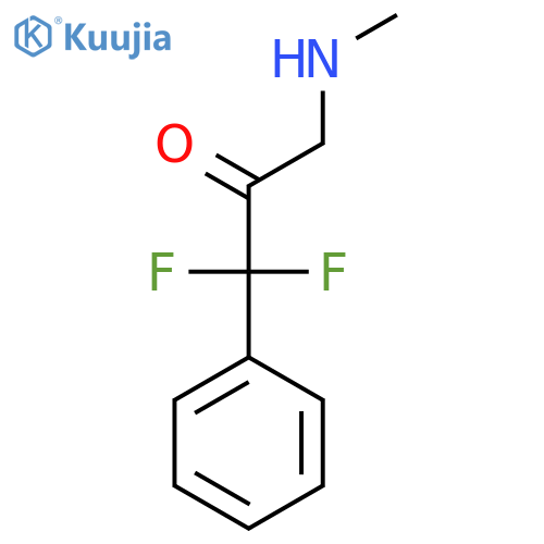 1,1-difluoro-3-(methylamino)-1-phenylpropan-2-one structure