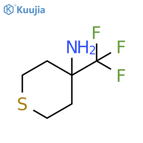 2H-Thiopyran-4-amine, tetrahydro-4-(trifluoromethyl)- structure