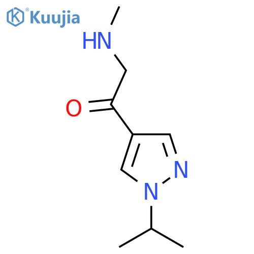 2-(methylamino)-1-1-(propan-2-yl)-1H-pyrazol-4-ylethan-1-one structure