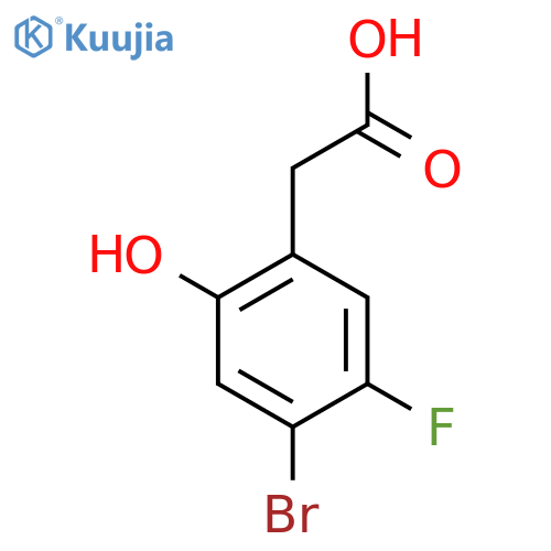 4-Bromo-5-fluoro-2-hydroxyphenylacetic acid structure