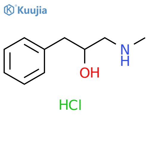 1-(Methylamino)-3-phenylpropan-2-ol hydrochloride structure