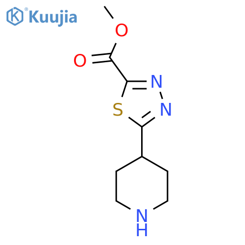 Methyl 5-(piperidin-4-yl)-1,3,4-thiadiazole-2-carboxylate structure