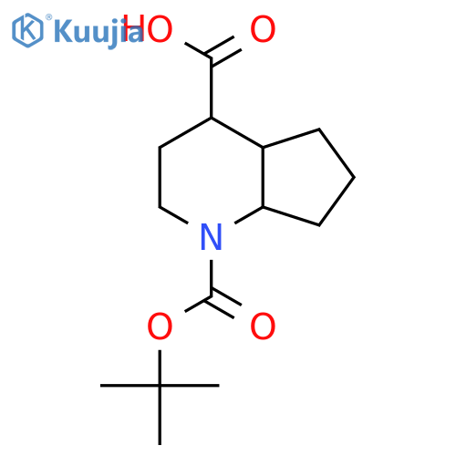 1-(tert-butoxy)carbonyl-octahydro-1H-cyclopentabpyridine-4-carboxylic acid structure