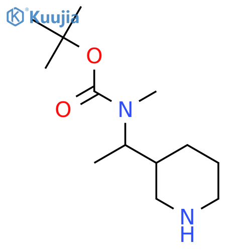 tert-butyl N-methyl-N-1-(piperidin-3-yl)ethylcarbamate structure