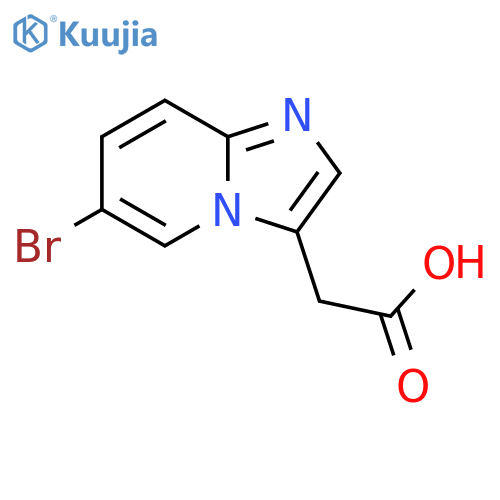 2-{6-bromoimidazo1,2-apyridin-3-yl}acetic acid structure