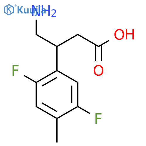 4-Amino-3-(2,5-difluoro-4-methylphenyl)butanoic acid structure