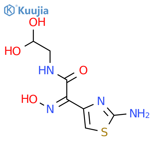 (Z)-2-(2-Aminothiazol-4-yl)-N-(2,2-dihydroxyethyl)-2-(hydroxyimino)acetamide structure