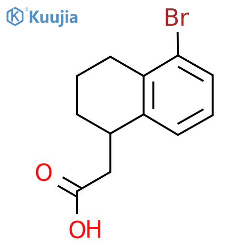 2-(5-Bromo-1,2,3,4-tetrahydronaphthalen-1-yl)acetic acid structure