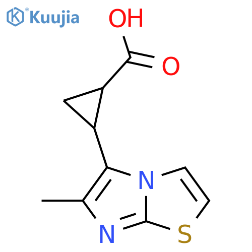 2-{6-methylimidazo2,1-b1,3thiazol-5-yl}cyclopropane-1-carboxylic acid structure