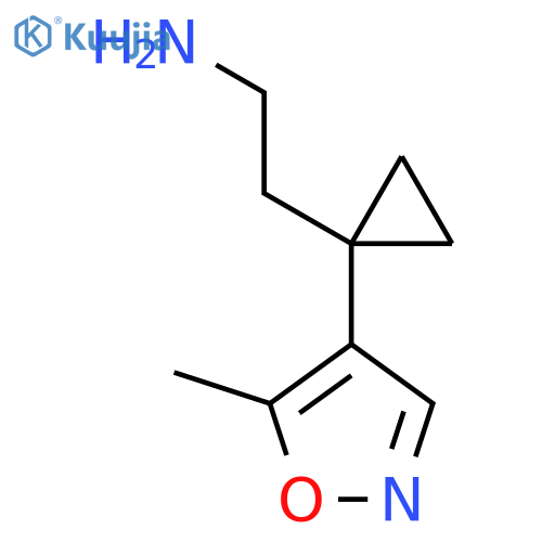 2-1-(5-methyl-1,2-oxazol-4-yl)cyclopropylethan-1-amine structure