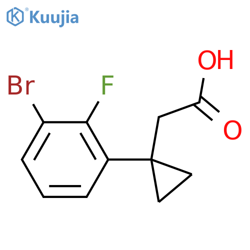 2-[1-(3-Bromo-2-fluorophenyl)cyclopropyl]acetic acid structure