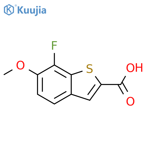 7-fluoro-6-methoxy-1-benzothiophene-2-carboxylic acid structure