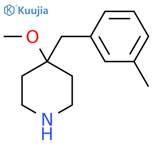 4-methoxy-4-(3-methylphenyl)methylpiperidine structure