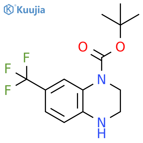 1,1-Dimethylethyl 3,4-dihydro-7-(trifluoromethyl)-1(2H)-quinoxalinecarboxylate structure