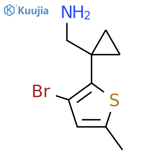 1-(3-bromo-5-methylthiophen-2-yl)cyclopropylmethanamine structure