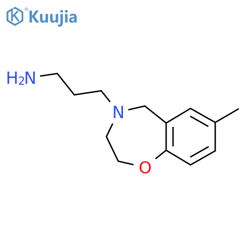 3-(7-methyl-2,3-dihydrobenzo[f][1,4]oxazepin-4(5H)-yl)propan-1-amine structure