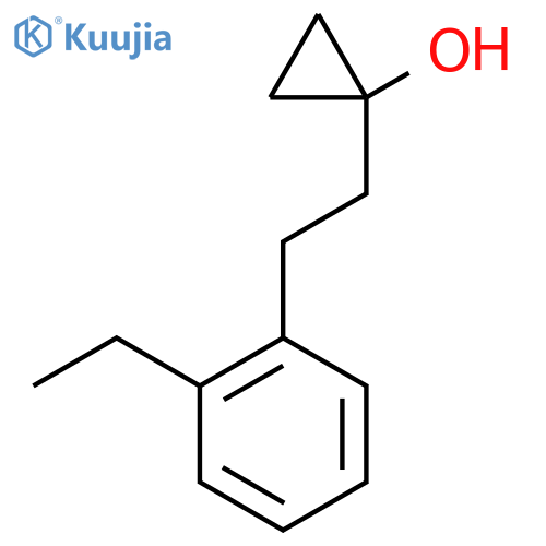 1-2-(2-ethylphenyl)ethylcyclopropan-1-ol structure