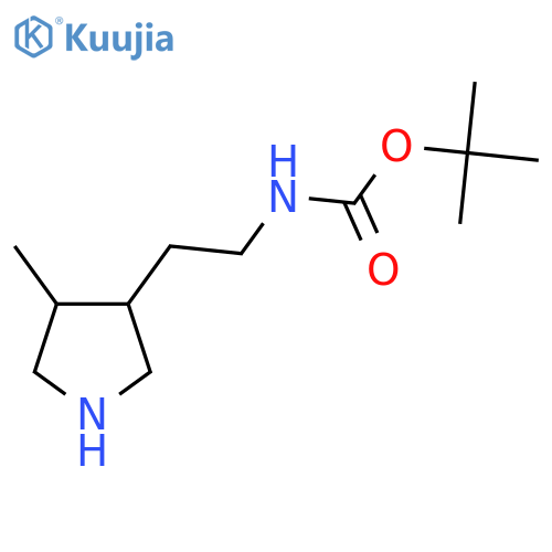 tert-Butyl N-[2-(4-methylpyrrolidin-3-yl)ethyl]carbamate structure