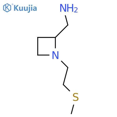 {1-2-(methylsulfanyl)ethylazetidin-2-yl}methanamine structure