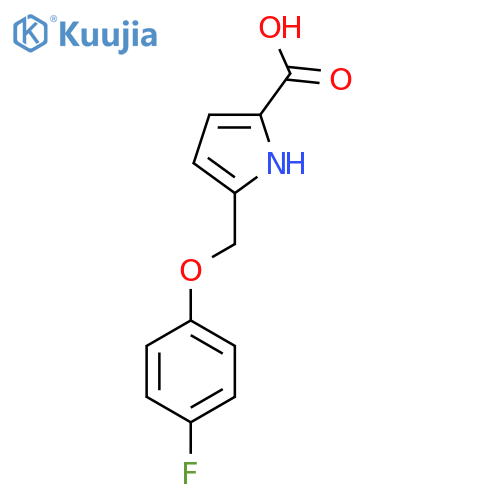 5-[(4-Fluorophenoxy)methyl]-1H-pyrrole-2-carboxylic acid structure