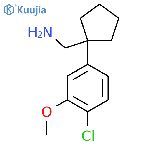 1-(4-chloro-3-methoxyphenyl)cyclopentylmethanamine structure