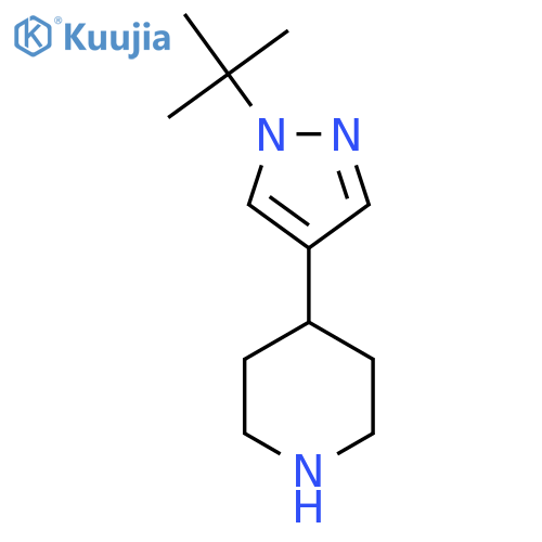 4-(1-tert-butyl-1H-pyrazol-4-yl)piperidine structure