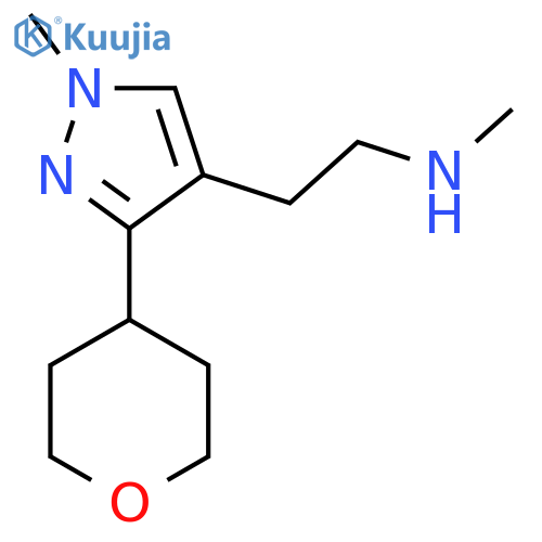 methyl({2-1-methyl-3-(oxan-4-yl)-1H-pyrazol-4-ylethyl})amine structure