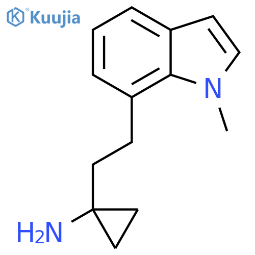 1-2-(1-methyl-1H-indol-7-yl)ethylcyclopropan-1-amine structure