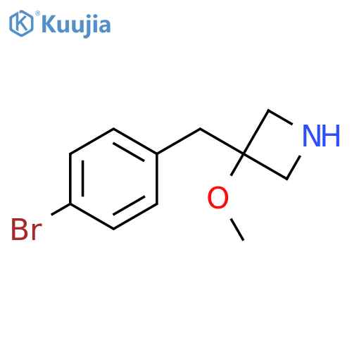 3-[(4-Bromophenyl)methyl]-3-methoxyazetidine structure