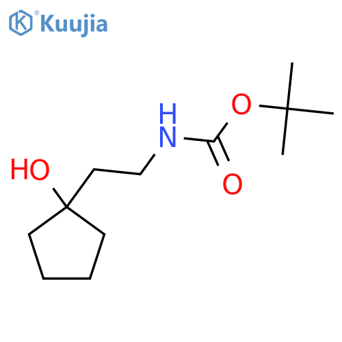 tert-butyl N-[2-(1-hydroxycyclopentyl)ethyl]carbamate structure