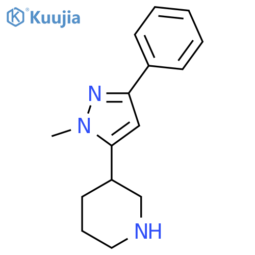 3-(1-methyl-3-phenyl-1H-pyrazol-5-yl)piperidine structure