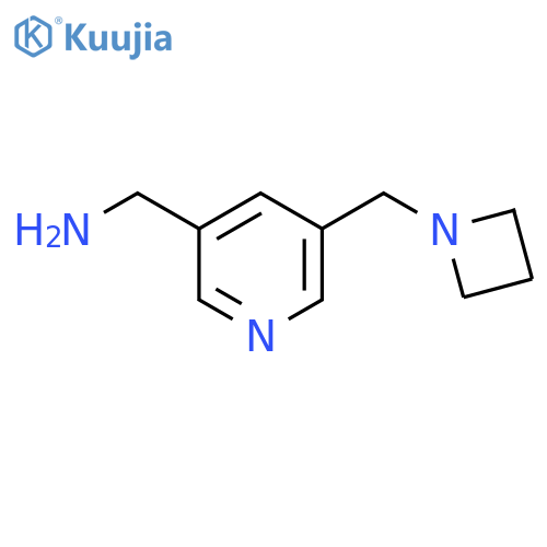 3-Pyridinemethanamine, 5-(1-azetidinylmethyl)- structure