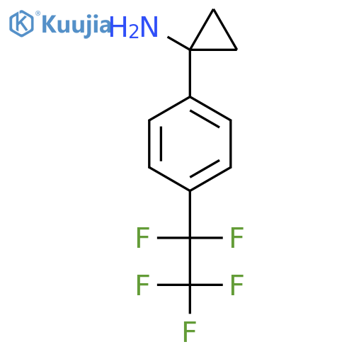 1-4-(pentafluoroethyl)phenylcyclopropan-1-amine structure