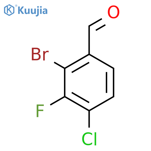 2-Bromo-4-chloro-3-fluorobenzaldehyde structure