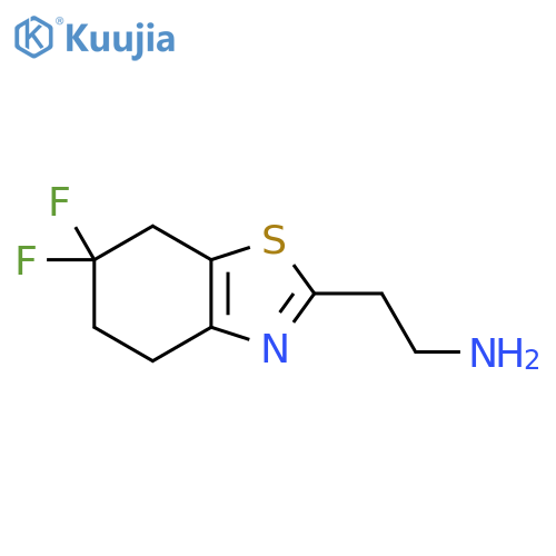 2-(6,6-Difluoro-4,5,6,7-tetrahydro-1,3-benzothiazol-2-yl)ethan-1-amine structure