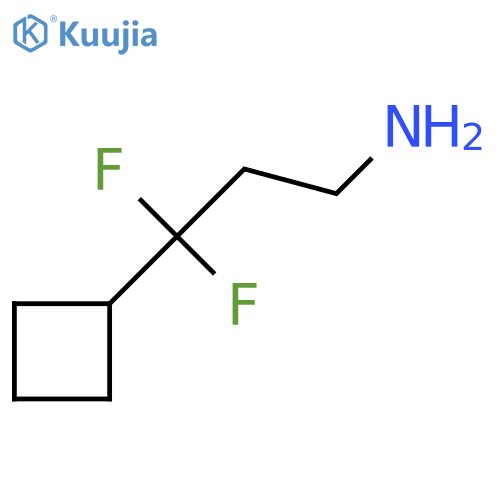 3-Cyclobutyl-3,3-difluoropropan-1-amine structure
